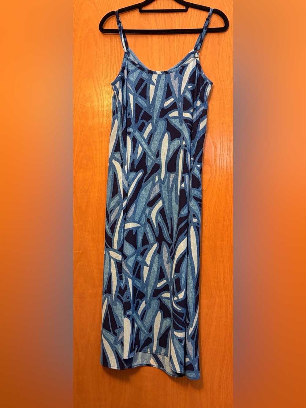 NWOT NIC+ ZOE Sunset Jungle Blue Botanical Print Spaghetti Strap Dress-XS - Picture 7 of 15